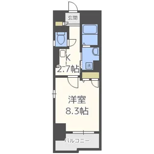 メルベーユ西淀【5階】の間取り