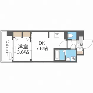 ファステート大阪ベースシティ【8階】の間取り
