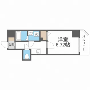 ファステート難波SOUTHベック【9階】の間取り