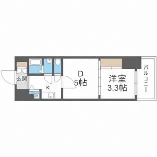 プランドール新大阪【5階】の間取り