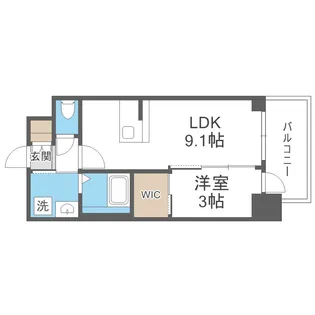 GENOVIA大阪大正【2階】の間取り