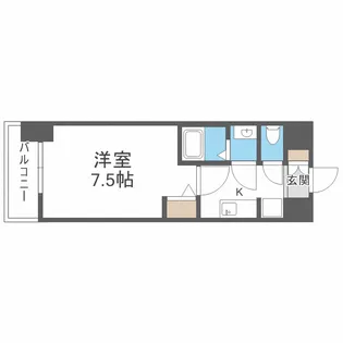 RAINBOW COURT南堀江【7階】の間取り