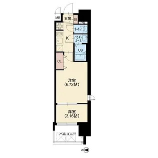 AELL OSAKA EAST【3階】の間取り