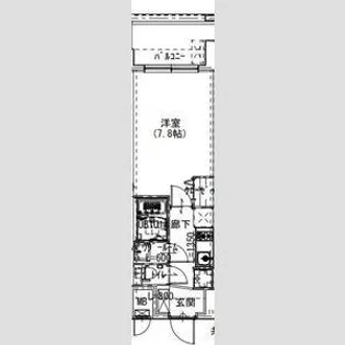 Alivis浪速東SoL TERRACE【4階】の間取り