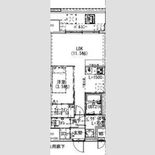 Alivis浪速東SoL TERRACE【7階】の間取り