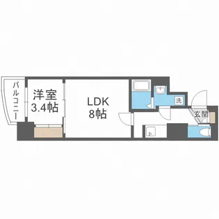 APRILE南森町【3階】の間取り