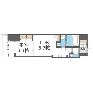 ミラージュパレス本町Depart【13階】の間取り