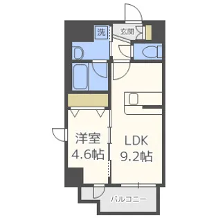 ハーヴェスト京町堀【2階】の間取り