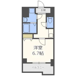 S-RESIDENCE難波Viale【5階】の間取り