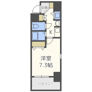 アーバンフラッツ難波東【13階】の間取り