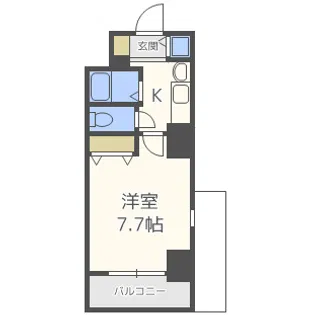 アーバンフラッツ難波東【3階】の間取り