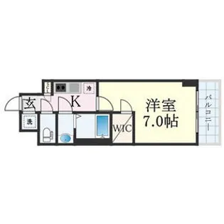 エスリード難波THE FIRST【3階】の間取り