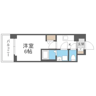 エスリードザ・カレント大阪【2階】の間取り