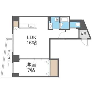 プレミアム長瀬【9階】の間取り