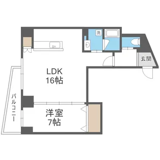 プレミアム長瀬【7階】の間取り