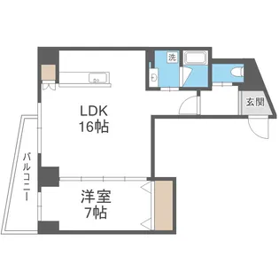 プレミアム長瀬【5階】の間取り
