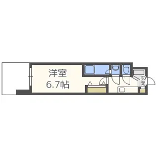 レジディア新大阪【5階】の間取り