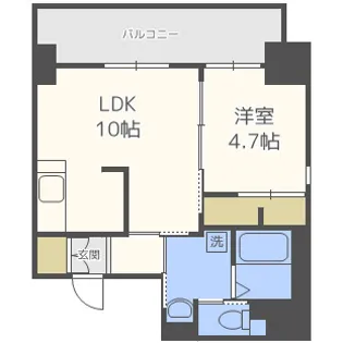 SunSunなんば弐番館【3階】の間取り