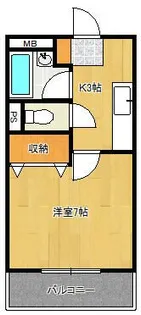 メルベーユ北原台【2階】の間取り