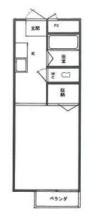チェリー吉田【1階】の間取り