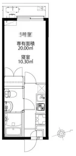 スカイヒルズ春日部【1階】の間取り