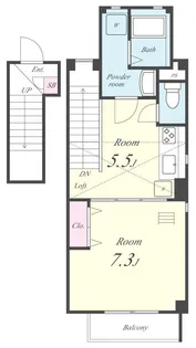 誉蔵壱番館【2階】の間取り