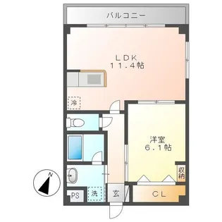 中富ビル【3階】の間取り