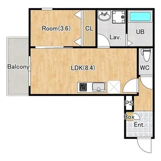 ジーメゾン西大宮ソリナ【2階】の間取り
