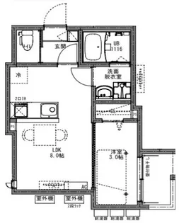 KEIAI RESIDENCE 北大宮【2階】の間取り
