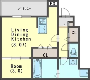 ジーメゾン岩槻【1階】の間取り