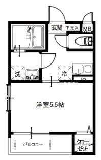 メルディア新里町【1階】の間取り