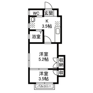 サンライズ東大宮Ⅲ【2階】の間取り