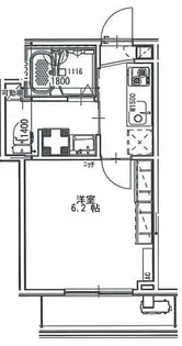 アクシーズ新都心【1階】の間取り