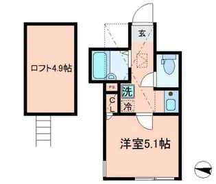 シエール江北【1階】の間取り