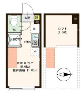 エスタディオ北千住【2階】の間取り