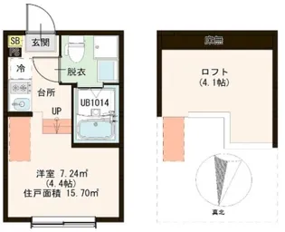 フェリシテ東小岩【1階】の間取り