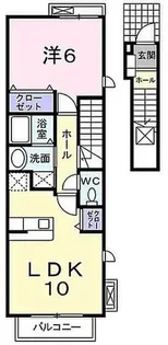 イーストヒルソレイユ【2階】の間取り