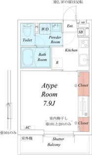 リブリ・Rosemary【3階】の間取り
