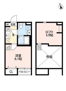 Opus 1(オーパス ワン)【2階】の間取り