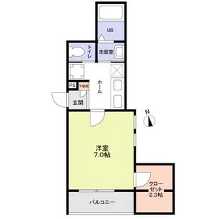 ジュネス東松戸【2階】の間取り
