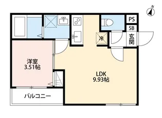 CRASTINE植竹町【2階】の間取り