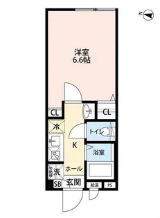 グランクオール五反野スカイ【2階】の間取り