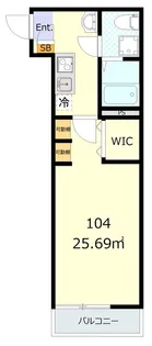 エスペランサ四ツ木【1階】の間取り