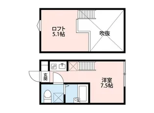パースペクティブ四つ木【2階】の間取り
