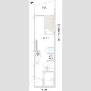 ブロッサムテラス町屋【3階】の間取り