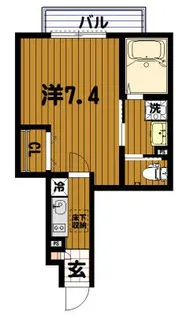 ウェルスコート【1階】の間取り