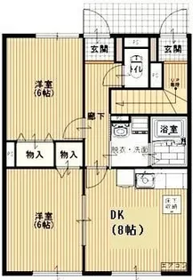 リバーパーク A棟【1階】の間取り