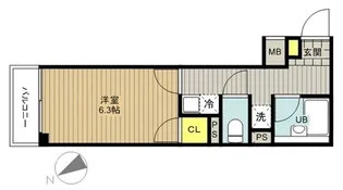 エストタウンwarabi【1階】の間取り