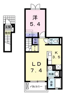 カームリー・ヒル【2階】の間取り