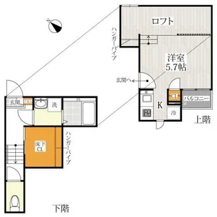 CB浦和美園エルジュ【1階】の間取り
